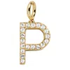 Baublebar Pavé Initial Cluster Charm In Gold