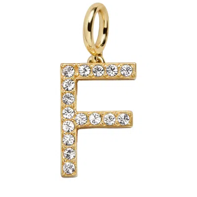 Baublebar Pavé Initial Cluster Charm In Gold