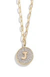 Baublebar Pavé Initial Pendant Necklace In Gold J