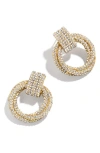Baublebar Arabella Pave Doorknocker Drop Earrings In Clear/gold