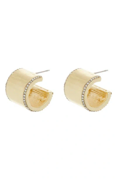Baublebar Pavé Round Hoop Earrings In Gold