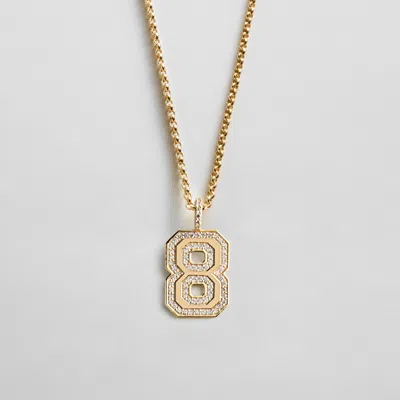 Baublebar Pavé Varsity Number Custom Necklace In Multi