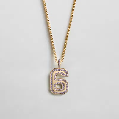 Baublebar Pavé Varsity Number Custom Necklace In Multi