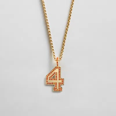 Baublebar Pavé Varsity Number Custom Necklace In Multi