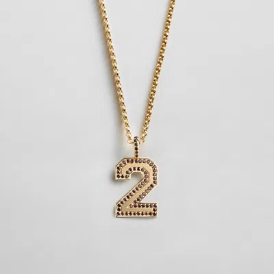 Baublebar Pavé Varsity Number Custom Necklace In Multi