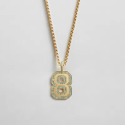Baublebar Pavé Varsity Number Custom Necklace In Multi