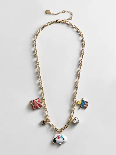 Baublebar Peanuts Americana Charm Necklace In Gold