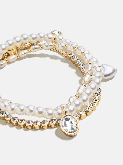 Baublebar Pearl Party Kids' Bracelet Set In Gold