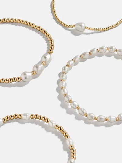 Baublebar Pearl Stretch Bracelet In Gold