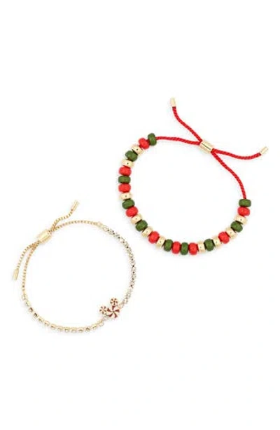 Baublebar Peppermint Mickey Set Of 2 Bracelets In Red