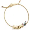 Baublebar Personalized Disney® Bubble Charm Slider Bracelet In Gold