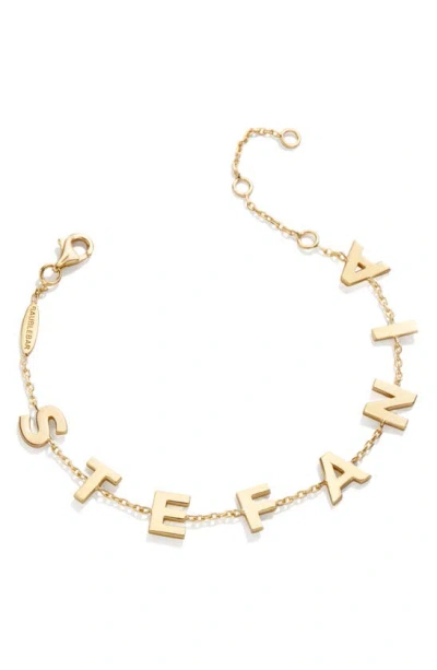 Baublebar Pisa Custom Letter Charm Bracelet In Gold