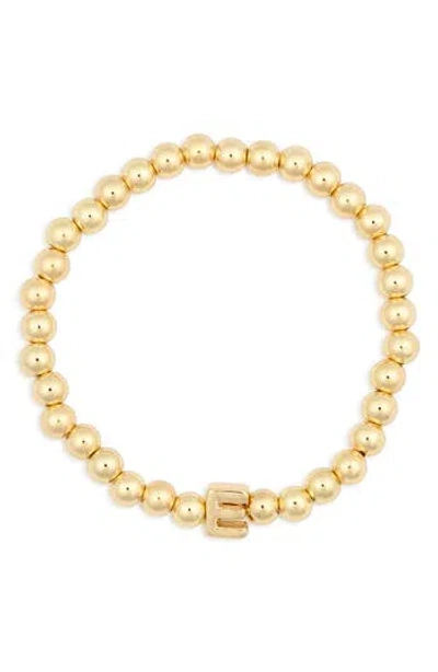 Baublebar Pisa Initial Beaded Stretch Bracelet In Gold