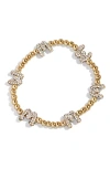 Baublebar Pisa Pavé Heart Station Beaded Bracelet