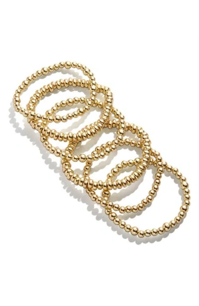 Baublebar Pisa Set Of 5 Beaded Bracelets In Gold