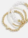 Baublebar Playful Pearls Kids' Bracelet Set In Gold