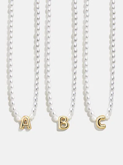 Baublebar Playful Pearls Kids' Initial Necklace