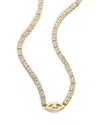 Baublebar Polished Evil Eye Crystal Tennis Necklace, 17-20 In Gold