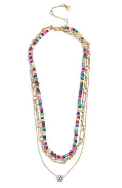 Baublebar Portia Beaded Crystal Pendant Layered Necklace In Multi