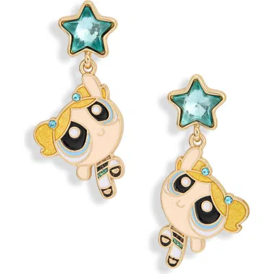 Baublebar Powerpuff Girls™ Bubbles Star Drop Earrings In Gold