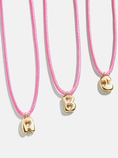 Baublebar Pretty In Pink Kids Initial Necklace