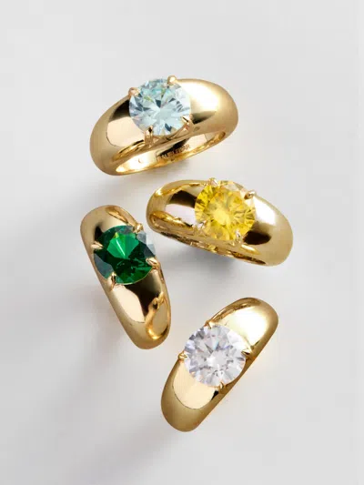 Baublebar Puffy Cigar Band Custom Birthstone Ring In Gold