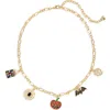 Baublebar Pumpkin Spaced Charm Necklace In Multi