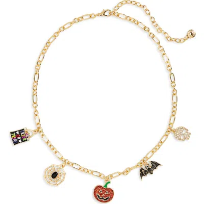 Baublebar Pumpkin Spaced Charm Necklace In Multi