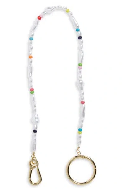 Baublebar Raina Beaded Bag Charm In White
