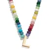 Baublebar Rainbow Beaded Initial Pendant Necklace In Multi