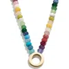 Baublebar Rainbow Beaded Initial Pendant Necklace In Multi