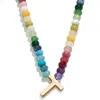 Baublebar Rainbow Beaded Initial Pendant Necklace In Multi