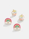 Baublebar Rainbows And Unicorns Kids' Earring Set In Multi