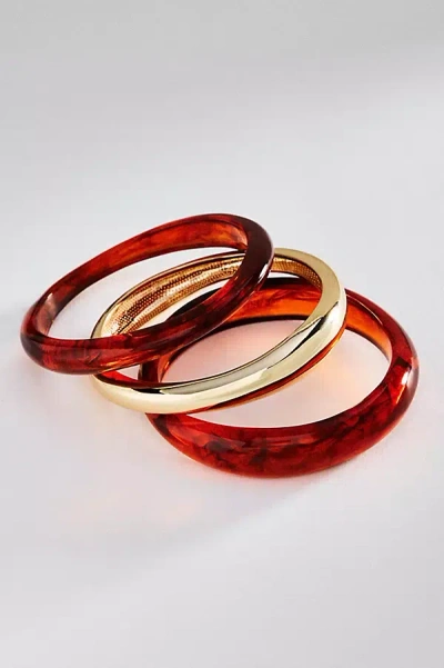 Baublebar Raven Resin Bangle Bracelets, Set Of 3 In Red