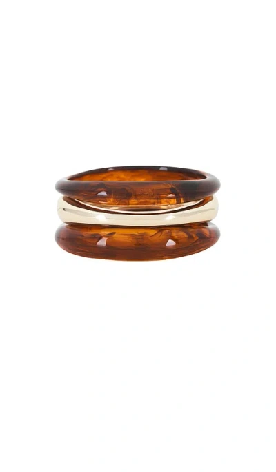 Baublebar Raven Resin Bangle Set In Gold
