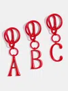 Baublebar Red Initial Enamel Bag Charm In Red