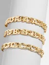 Baublebar Repeating Initial Bracelet In Gold