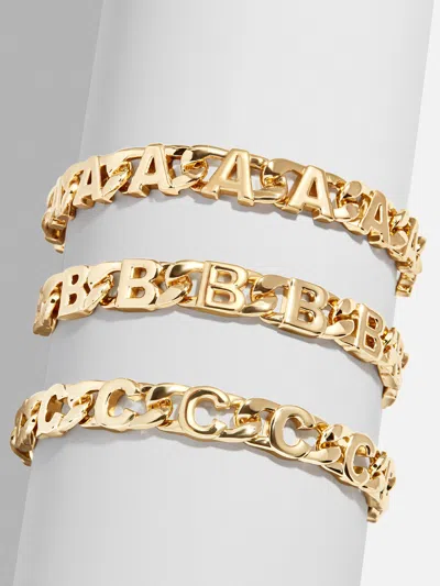 Baublebar Repeating Initial Bracelet In Gold