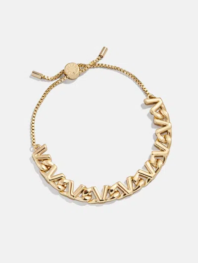 Baublebar Repeating Initial Bracelet In Gold