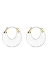 Baublebar Resin Hoop Earrings In White