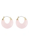 Baublebar Resin Hoop Earrings In Pink