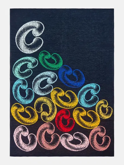 Baublebar Retro Bubble Custom Initial Blanket In Blue