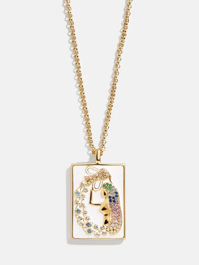Baublebar Reversible 18k Gold Zodiac Pendant Necklace