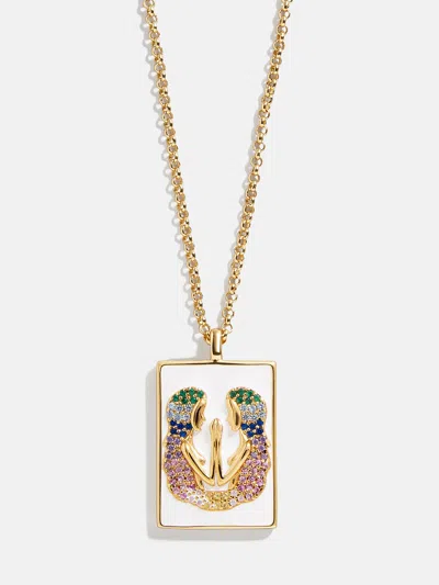 Baublebar Reversible 18k Gold Zodiac Pendant Necklace