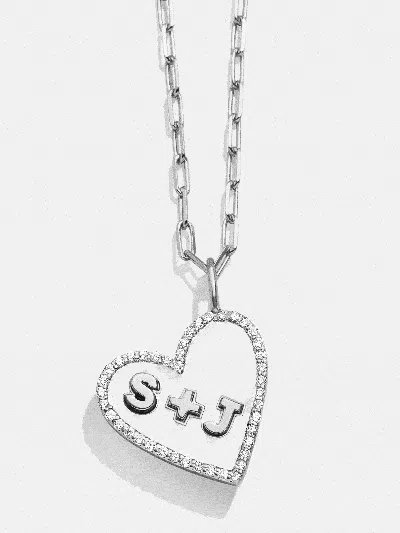 Baublebar Reversible Sterling Silver Custom Heart Necklace