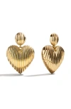 Baublebar Rib Heart Statement Drop Earrings
