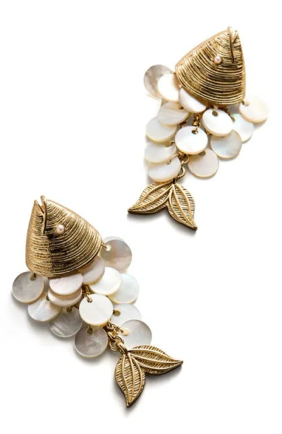 Baublebar Ripple Effect Fish Statement Earrings In Gold
