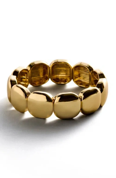 Baublebar Rounded Link Stretch Bracelet In Gold