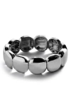 Baublebar Rounded Link Stretch Bracelet In Silver