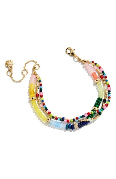 Baublebar Rowan Semi Precious Stone Layered Bracelet In Burgundy
